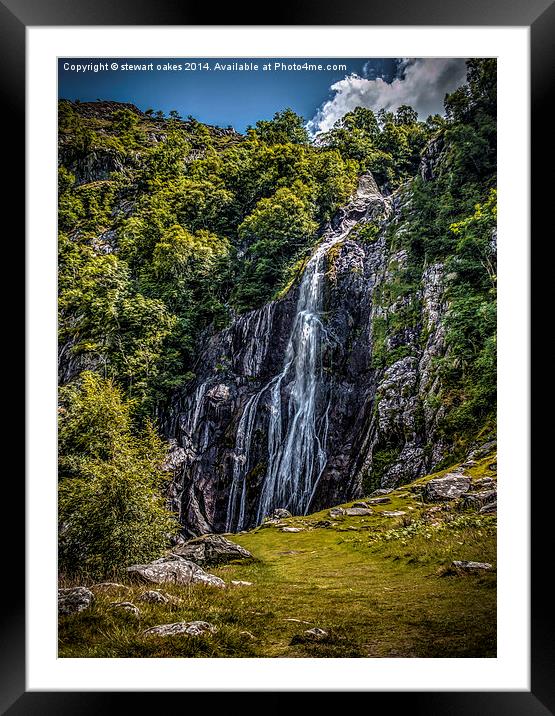 Path to Aber Falls 4 Framed Mounted Print by stewart oakes
