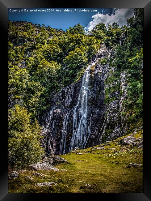 Path to Aber Falls 4 Framed Print by stewart oakes