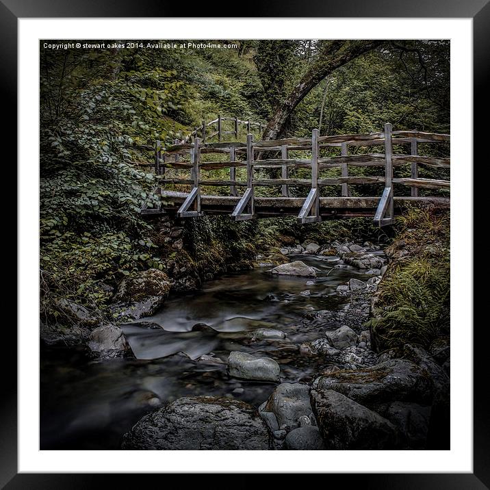 Path to Aber Falls 5 Framed Mounted Print by stewart oakes