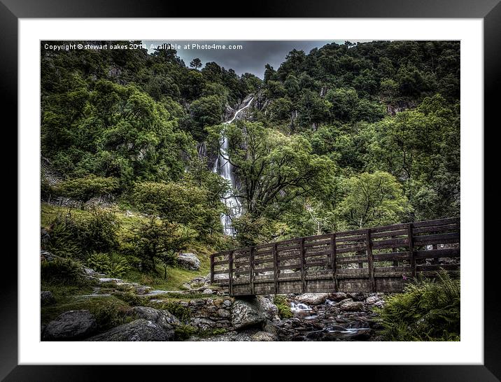 Path to Aber Falls 8 Framed Mounted Print by stewart oakes