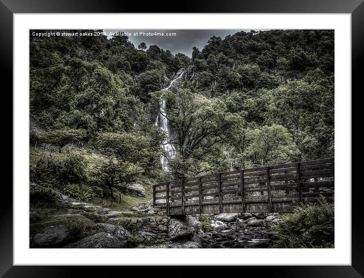 Path to Aber Falls 9 Framed Mounted Print by stewart oakes