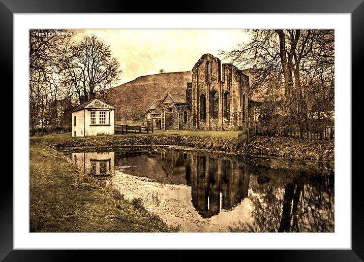 Valle Crucis Abbey, Vintage finish Framed Mounted Print by Pete Lawless