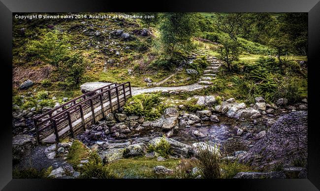 Path to Aber Falls 10 Framed Print by stewart oakes