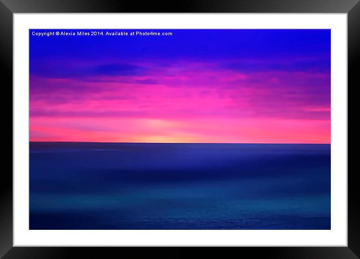 Sunset dream Framed Mounted Print by Alexia Miles