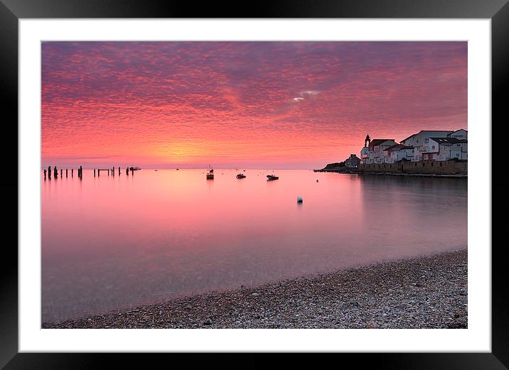 Swanage Sunrise Framed Mounted Print by Andrew Bannister