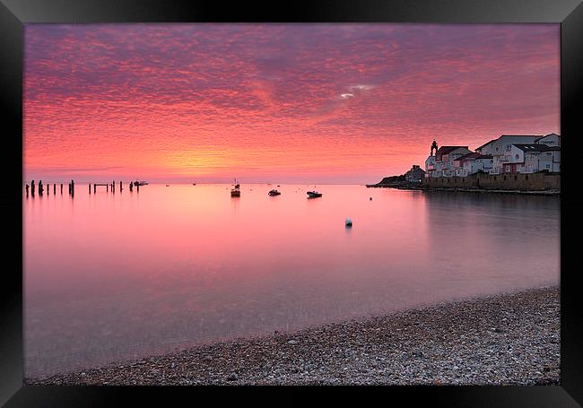 Swanage Sunrise Framed Print by Andrew Bannister