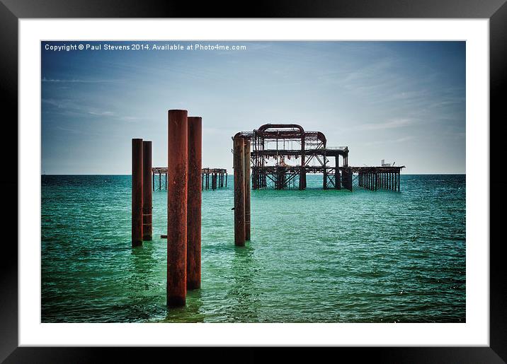 Brighton West Pier Framed Mounted Print by Paul Stevens