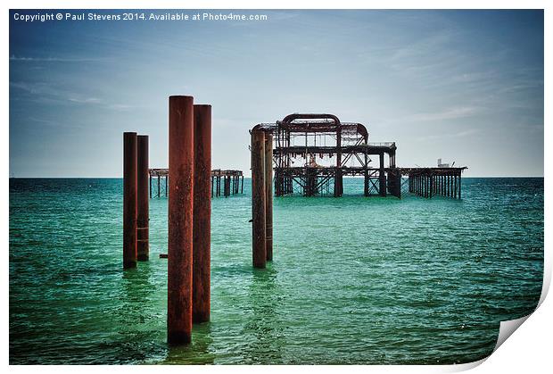 Brighton West Pier Print by Paul Stevens