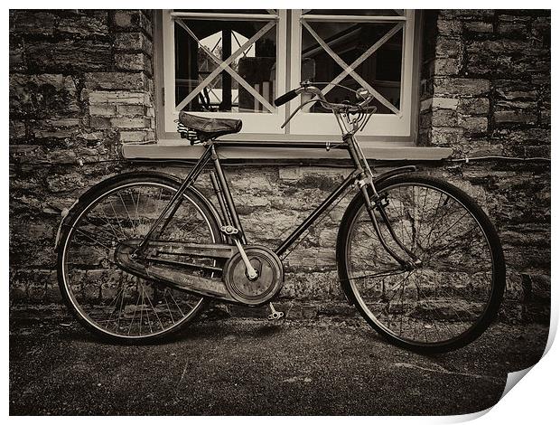 The Old Vintage Bicycle Print by Jay Lethbridge