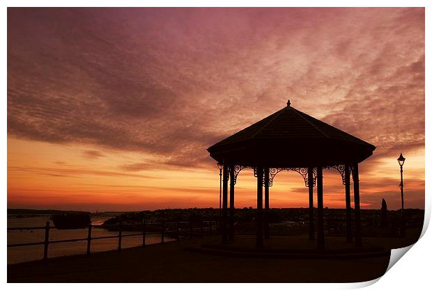 Sunset over Milford Haven Print by Mandy Llewellyn
