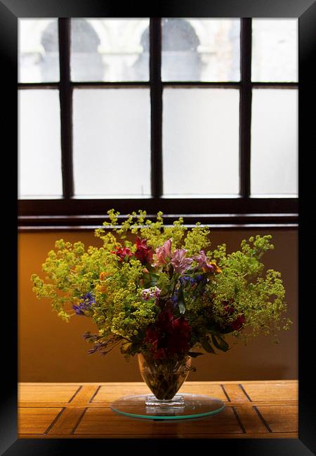 Flowers in the window Framed Print by Sean Wareing