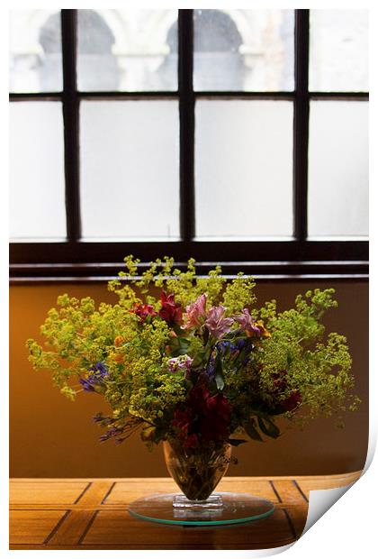 Flowers in the window Print by Sean Wareing