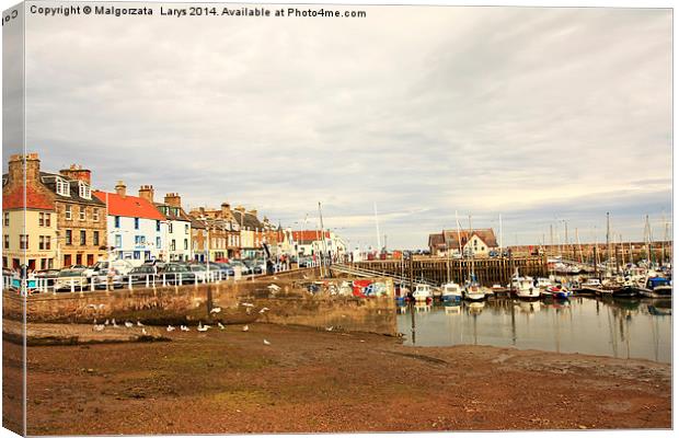 Anstruther, old fishing town in Scotland Canvas Print by Malgorzata Larys
