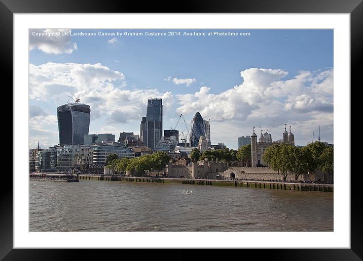 London Skyline Framed Mounted Print by Graham Custance