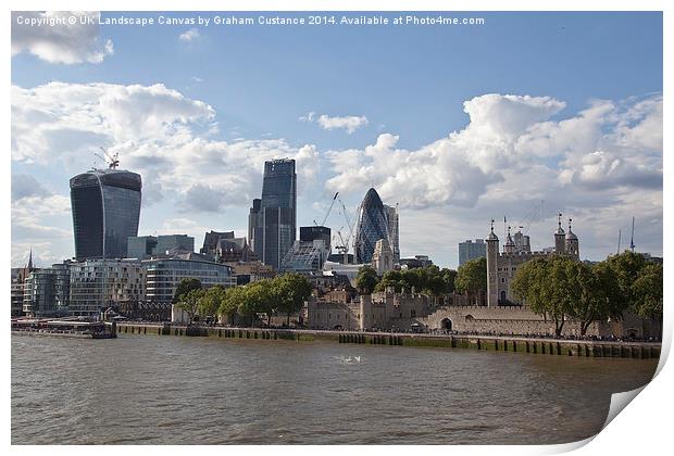 London Skyline Print by Graham Custance