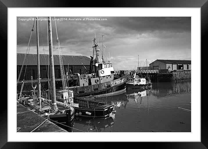 Arbroath harbour, Scotland Framed Mounted Print by Malgorzata Larys