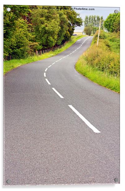 Lovely  road  on summer day in Scotland Acrylic by Malgorzata Larys