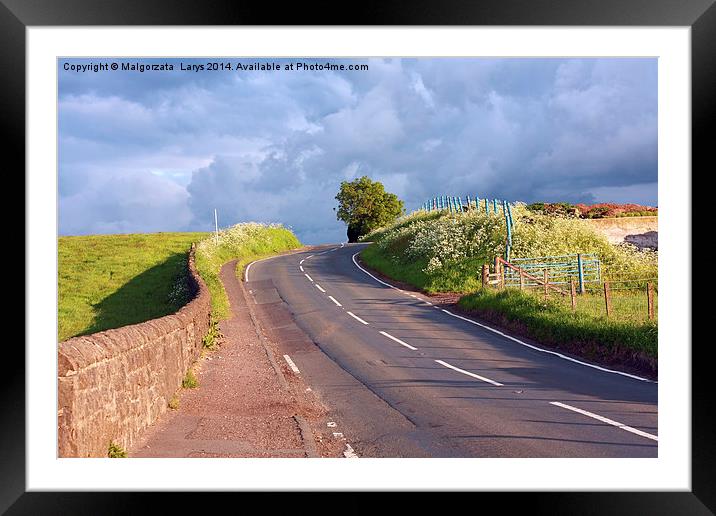 Beautiful Scottish road in the countryside Framed Mounted Print by Malgorzata Larys