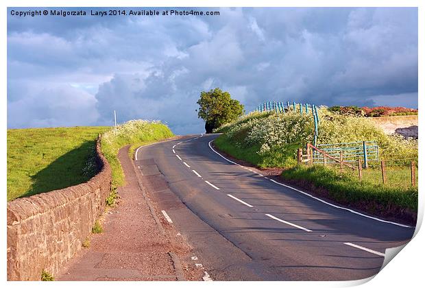 Beautiful Scottish road in the countryside Print by Malgorzata Larys