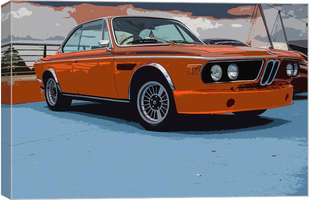 Pop-Art Classic BMW Canvas Print by Chris Walker