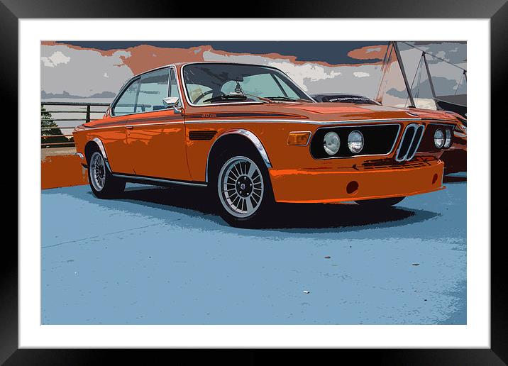 Pop-Art Classic BMW Framed Mounted Print by Chris Walker