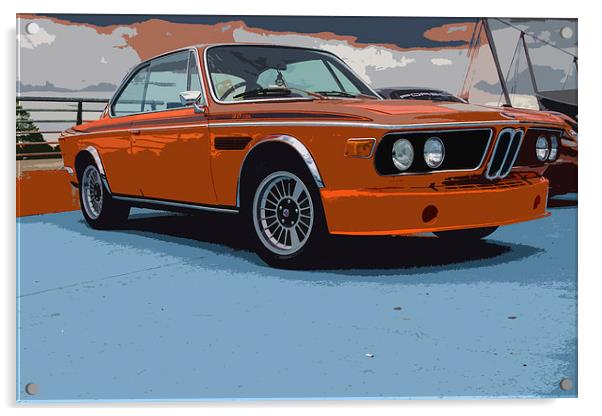 Pop-Art Classic BMW Acrylic by Chris Walker
