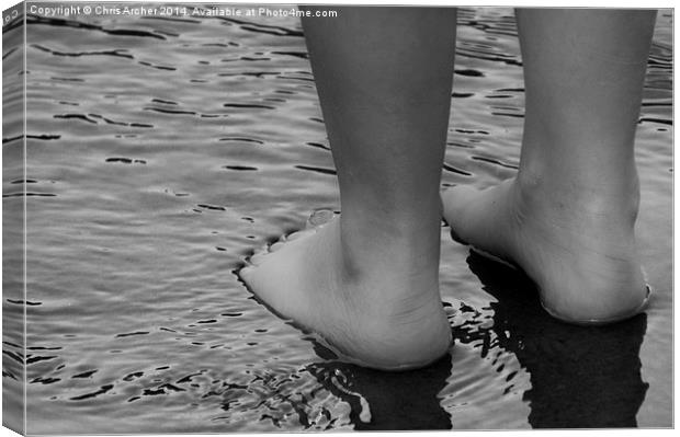 Toe Dipping Canvas Print by Chris Archer