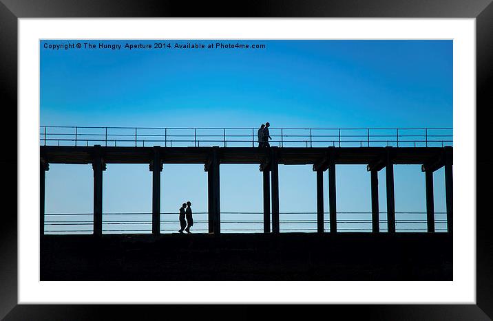 Whitby Pier Framed Mounted Print by Stef B