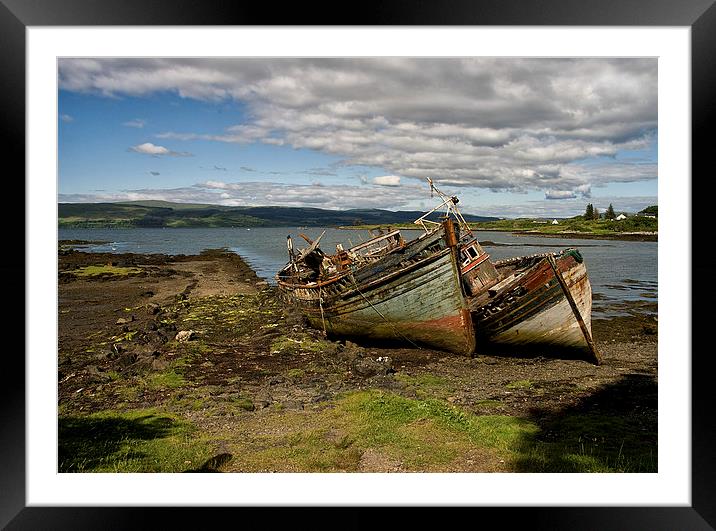 Old Boats Salen, Isle of Mull Framed Mounted Print by Jacqi Elmslie