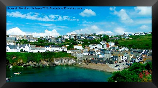 PORT ISAAC  Framed Print by Anthony Kellaway