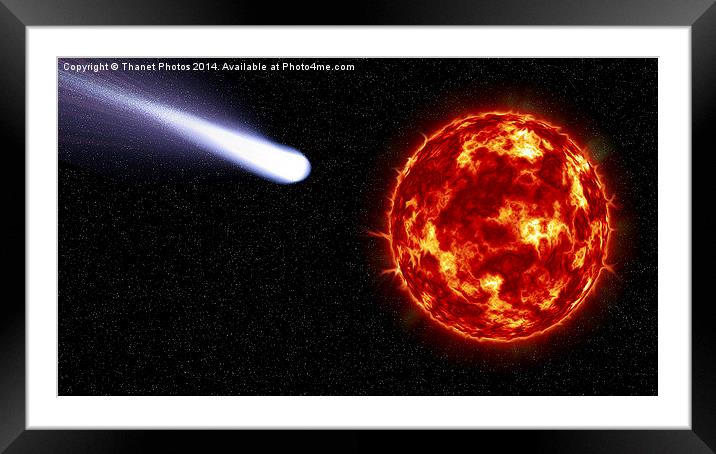 Sun and Comet Framed Mounted Print by Thanet Photos
