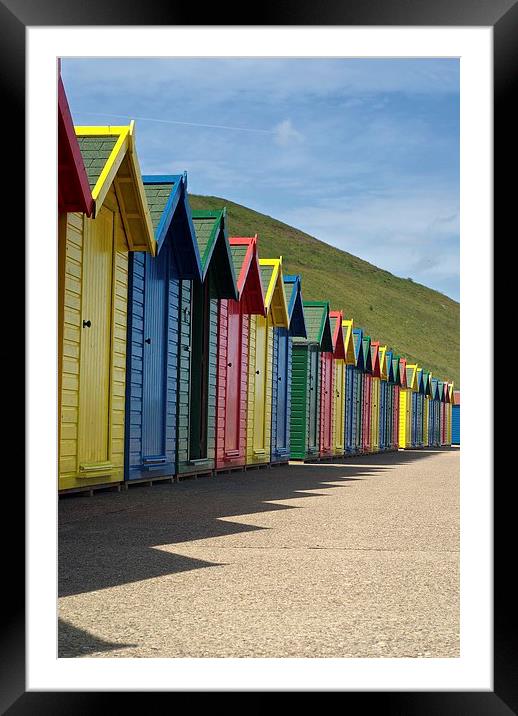 Whitby Beach Huts Framed Mounted Print by Stephen Taylor
