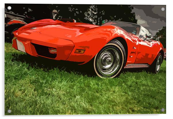 Chevrolet Corvette Stingray Acrylic by Chris Walker