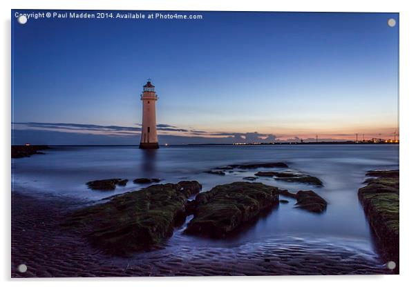 New Brighton Lighthouse Acrylic by Paul Madden