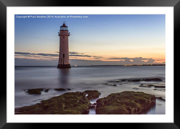 Perch Rock Lighthouse Framed Mounted Print by Paul Madden