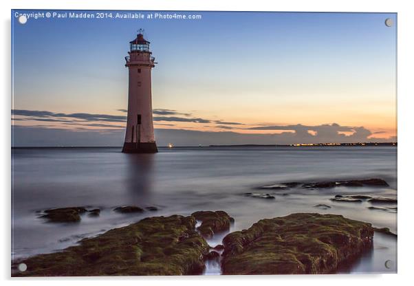 Perch Rock Lighthouse Acrylic by Paul Madden