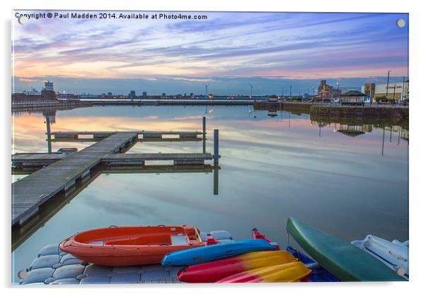 New Brighton Boating Lake Acrylic by Paul Madden