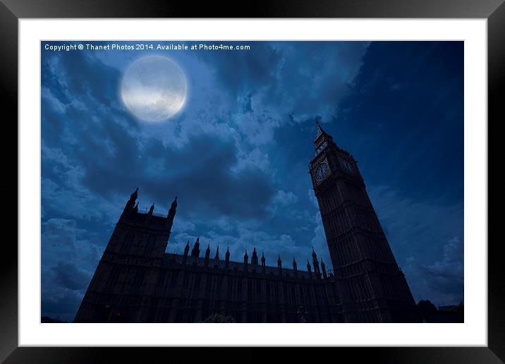 London by night Framed Mounted Print by Thanet Photos