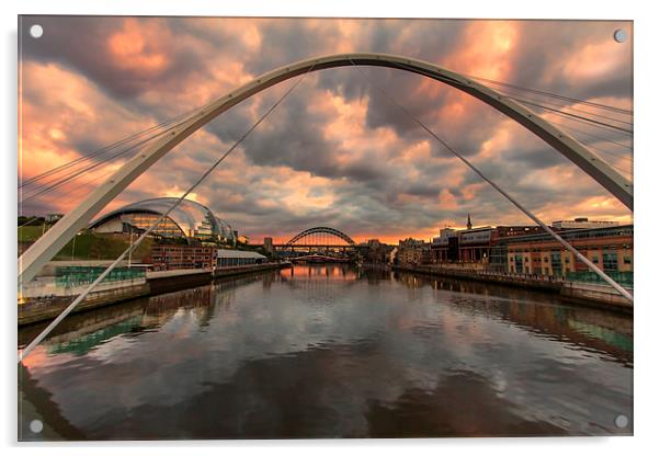 Newcastle Quayside Acrylic by Northeast Images