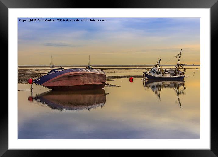 Two drunk boats Framed Mounted Print by Paul Madden