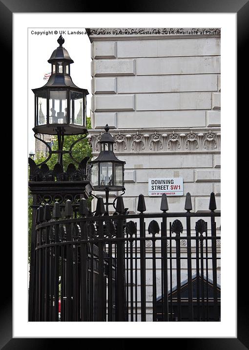 Downing Street Framed Mounted Print by Graham Custance