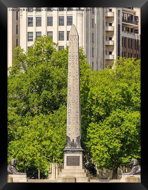Cleopatras Needle Framed Print by Phil Robinson