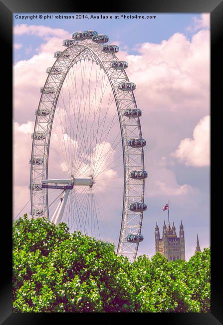 London Eye Framed Print by Phil Robinson