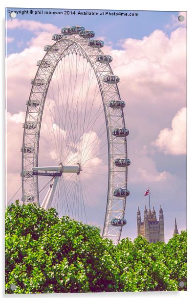 London Eye Acrylic by Phil Robinson