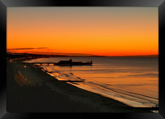 Bournemouth sunrise. Framed Print by paul cobb