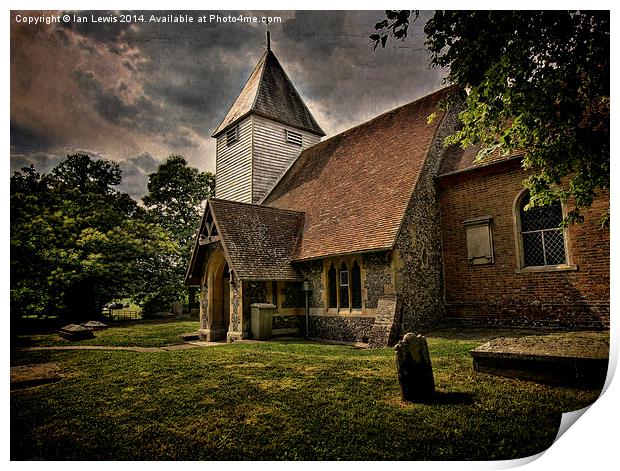 Church at Stanford Dingley Print by Ian Lewis