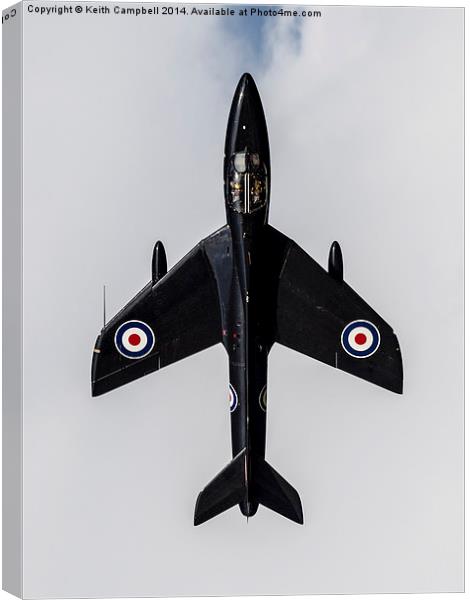 Hawker Hunter G-FFOX Canvas Print by Keith Campbell