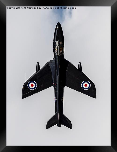 Hawker Hunter G-FFOX Framed Print by Keith Campbell