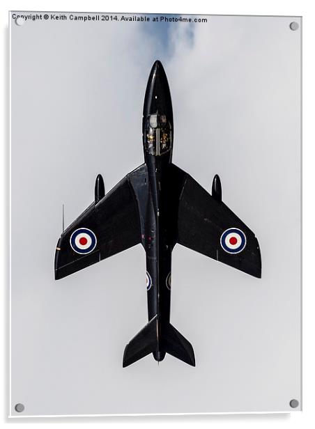 Hawker Hunter G-FFOX Acrylic by Keith Campbell