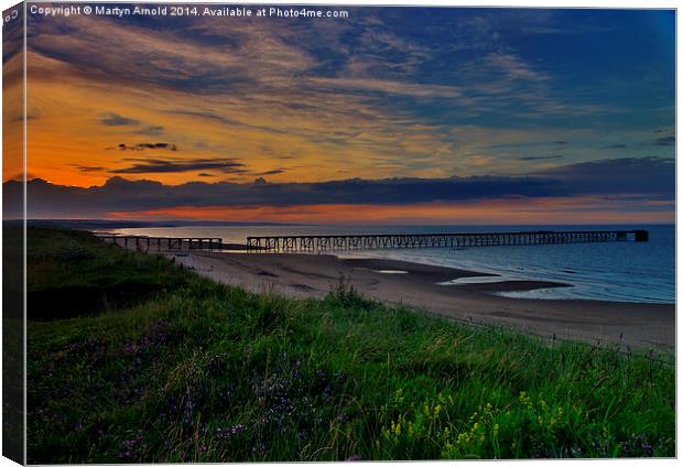 Hartlepool Sunset Canvas Print by Martyn Arnold
